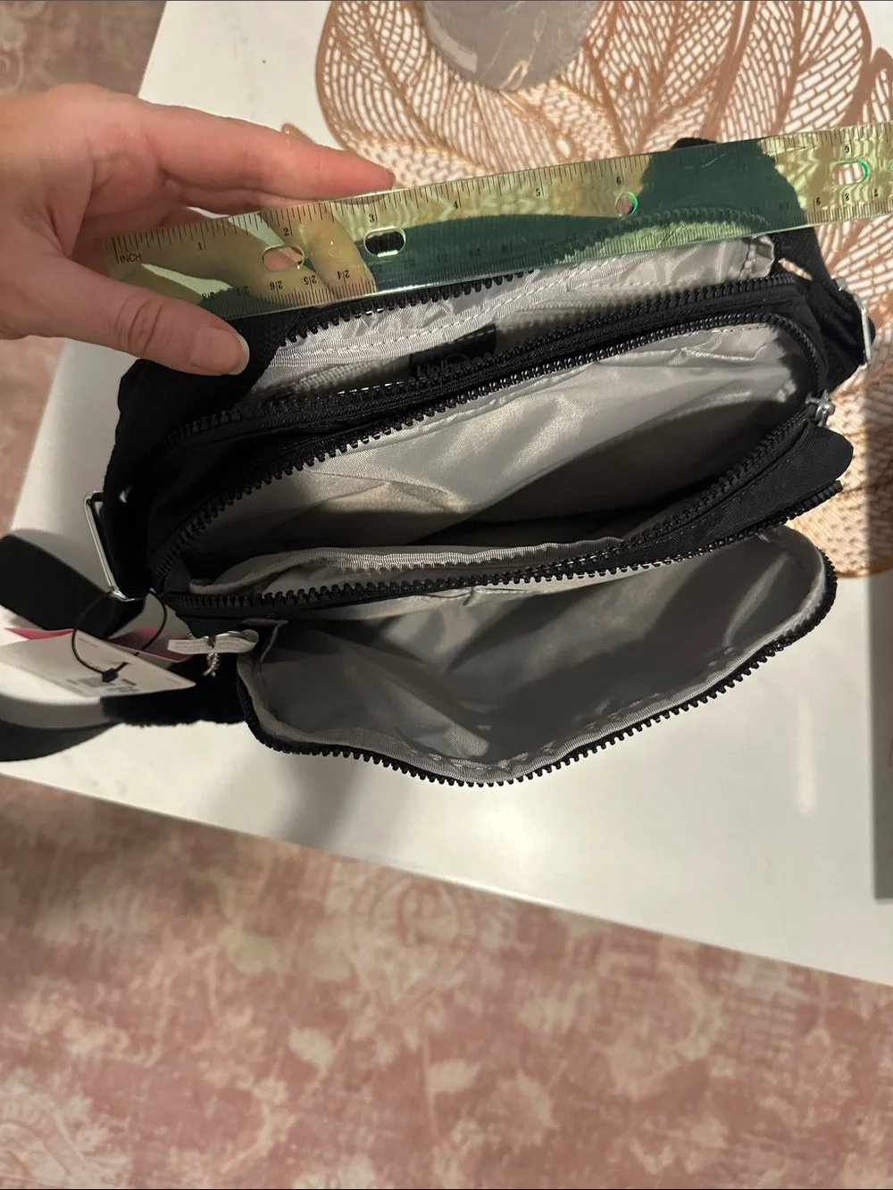 Brand New Kipling Black Nylon Crossbody with Monkey Charm never used